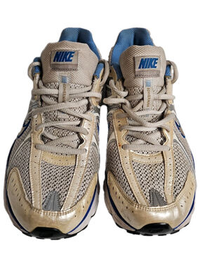 Nike Air Pegasus+ 25 Womens 8 Shoes Gray Blue Running Sneaker Walking 324493-191